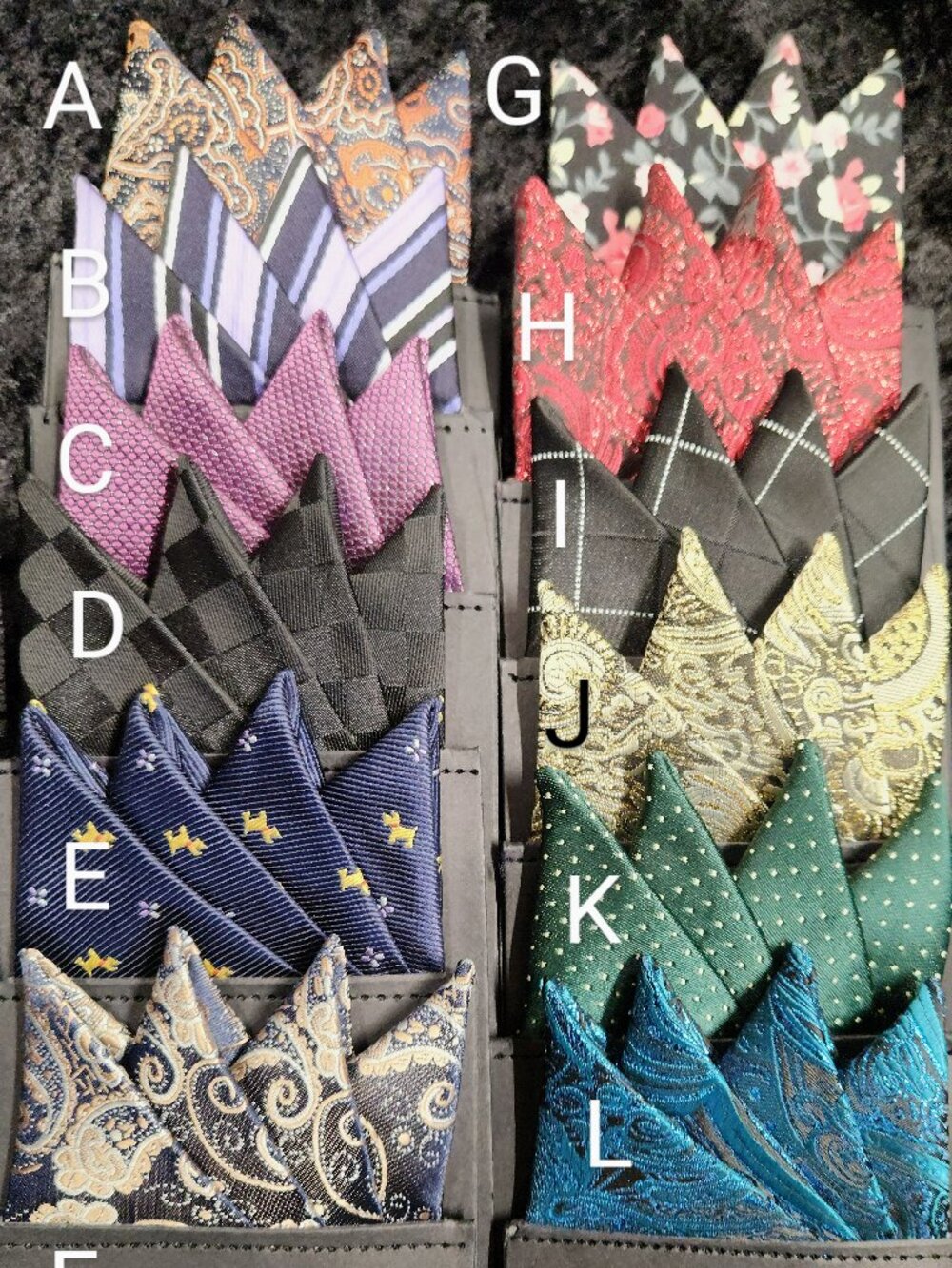 POCKET SQUARES Fancy Prints READY TO WEAR Select ONE or more! NEW